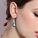 EleQueen 925 Sterling Silver CZ Teardrop Bridal Hook Dangle Earrings Bermuda Blue Made with Austrian Crystal for Women, Valentine's Day/Mother's Day/Christmas Jewerly Gift for Girlfriend/Mom
