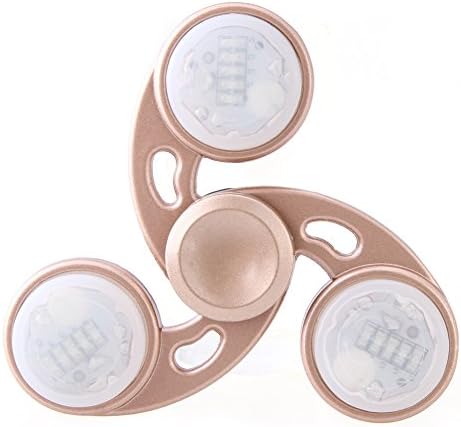 RELEASE SPINNER LED Light Fidget Hand Spinner Letter Show Fidget EDC Toy for Time Enjoining (Style 5 - Gold)