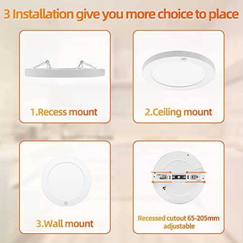 Hisoo Motion Sensor Light Indoor, 18W LED Flush Mount Ceiling Light
