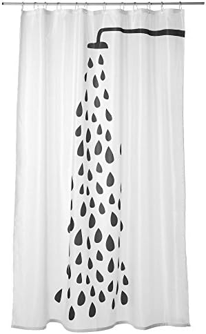 Endma Gauge PVC Shower Curtain Liner with Hooks 72 x 72 inches