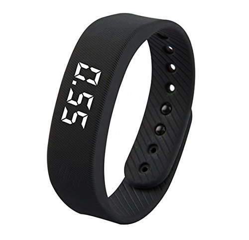 Smart Bracelet Watch Fitness Sports Activity Tracker Waterproof Pedometer Calorie Bracelet, No need to install app Not have Bluetooth, Especially Good for Children, Students, Black