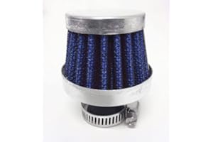 AIRX RACING 9mm 12mm 15mm 18mm 25mm 35mm Inlet Crankcase Vent Valve Cover Catch Tank Breather Filter Universal (15mm, Slanted Blue/Chrome)