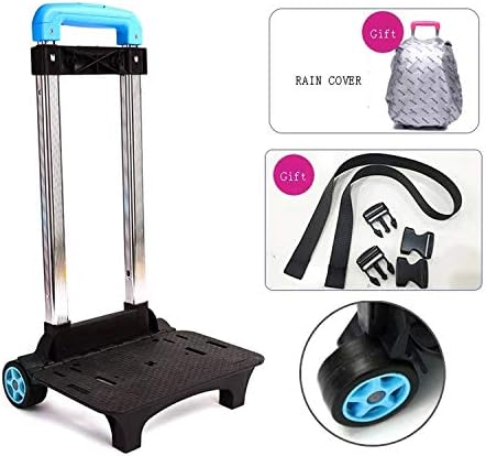 Kid Backpack Wheeled Bag School Bag Luggage 6 Wheels Expandable Rod High Function Trolly,2 Wheels Blue