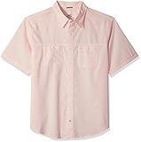 IZOD Men's Dockside Chambray Solid Short Sleeve Shirt (Big & Tall and Tall Slim)