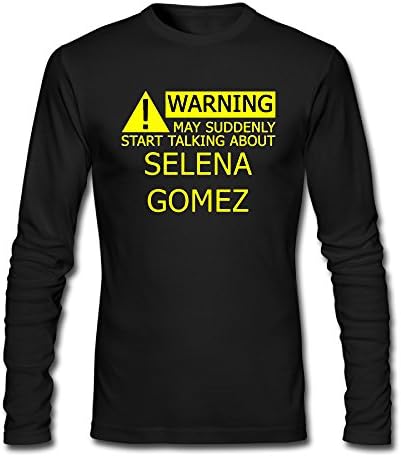 Selena Gomez Men's Custom Blank Long Sleeve Round Neck T-Shirt