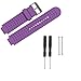 Xberstar Replacement Silicone Watch Band Strap for Garmin Forerunner 220 230 235 630 620 735 Watch with Pins & Tools (Purple)