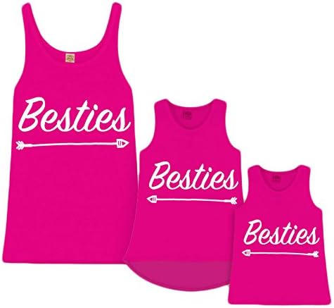 Mia Belle Baby Mommy & Me Matching Besties Mom Daughter Tank Top Dress for Women, Girls and Babies