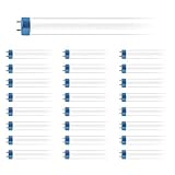 Hyperikon T8 T10 T12 4 Foot LED Bulbs, 40 Watt Replacement (18W) Dual-End & Single-End Powered, Works with or Without Ballast, Type A + B, 5000K Daylight Frosted, UL, DLC, 24 Pack