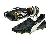 Puma King Pro SG Football Boots (Black-White-Gold)