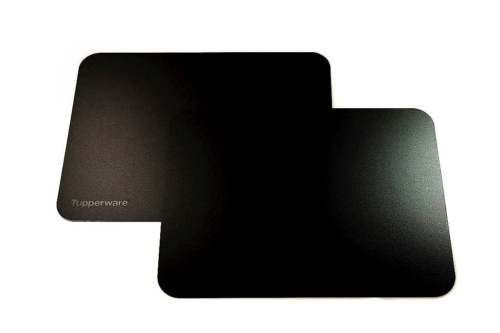 TUPPERWARE Flexibrett 17146 Chopping Board Flex (2) Black D179 Non-Slip Flexible
