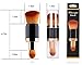 Oval Makeup Brush - Premium Foundation Brushes, Kabuki Brushes, Blush Brushes, Contour Brushes, Blending Brushes, Face Brushes for Blending Liquid, Cream or Flawless Powder Cosmetics (Black)
