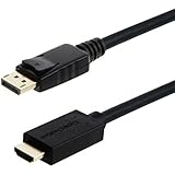 CableCreation Gold Plated DP1.2 DisplayPort to HDMI Adapter Cable, DP to HDMI Male Cable, 4K X 2K & 3D Audio/Video Converter, Black Color 6ft/1.8M
