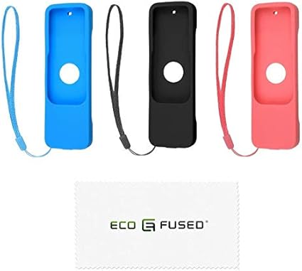 Eco-Fused Cubierta de Control Remoto - Compatible con Apple TV - con Correa de muñeca - 3 Paquetes - 4ª generación - Protector Antideslizante de ...