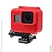 CamKix Silicone Sleeve Cases Compatible with The Frame Gopro Hero 7/6 / 5-2 Protective Covers - Black/Red - Protection for GoPro Camera Inside The Frame - Against Dust,Scratches and Light Shocks