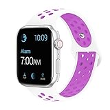 SMEECO Compatible with iWatch Band 38mm 40mm M/L,Soft Breathable Silicone Strap Replacement iWatch Bands for iWatch Series 4,Series 3, Series 2, Series 1 Sport Nike