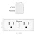 Foxnovo Wi-Fi Smart Plug 2 in 1 Mini Outlet Sockets Works with Amazon Alexa and Google Assistant IFTTT, Smart Plug Socket Outlet Voice Remote Control with Energy Monitoring (2 Pack)