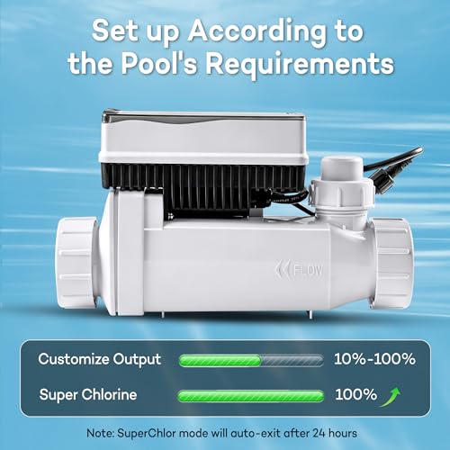 Salt Cell for Pool - Fits for Pentair Salt Cell, Upgraded Flow Switch with Temp/Salinity Sensor, Replacement Salt Cell Chlorine Generator, up to 40,000 Gal Pool