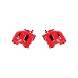 CCK01564 [ 2 ] FRONT Performance Grade Red Powder Coated Semi-Loaded Caliper Assembly Pair Set