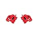 CCK01564 [ 2 ] FRONT Performance Grade Red Powder Coated Semi-Loaded Caliper Assembly Pair Set