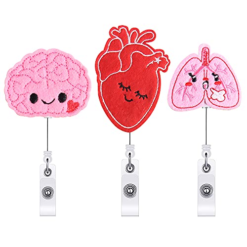 Nurse Badge Reels Brain Uterus Lung and Heart Retractable Badge Holder