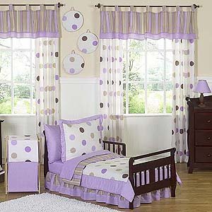 Sweet Jojo Designs Purple Polka Dot Fabric Memory/Memo Photo Bulletin Board for Mod Dots Collection