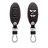 kwmobile autosleutelhoes compatibel met Nissan 3-knops autosleutel – Hoesje van imitatieleer in wit/zwart – Don’t Touch…