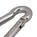 CNBTR 2 PCS 304 Stainless Steel Spring Snap Hook M8 3.18 Inch Heavy Duty for Keys Swing Set Camping Fishing Hiking Traveling