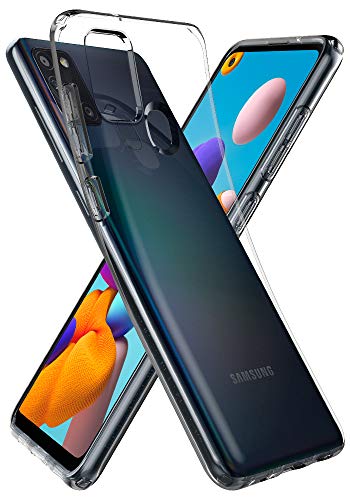 Spigen Liquid Crystal Back Cover Case Designed for Samsung Galaxy A21S - Crystal Clear