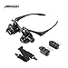 Aomekie Magnifying Glasses with Light Zoom 10X 15X 20X 25X LED Illuminated Eye Loupe Headband Magnifier for Jeweler Repair Watch