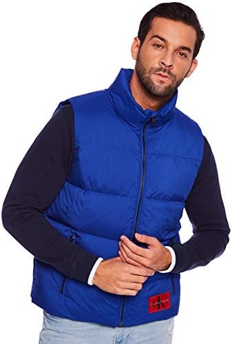 calvin klein blue puffer jacket