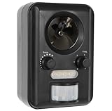 Frostfire Solar Powered Battery Operated Ultrasonic Cat and Pest Repeller (Black)