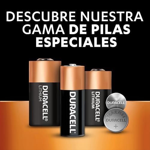 Pilas alcalinas Especiales LR44 de 1,5 V (Paquete de 4) (A76) – +50% Extra de duración – Termómetros, calculadoras, linternas, Relojes y Otros – 5 años de Vida útil - Prevención de Fugas