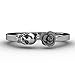 EVBEA [Upgraded] Sugar Skull Band Gothic Open Pink Blue Black White Purple Rose Girls Rings