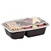 Meal Prep Containers - Food Storage Prep Containers Certified BPA-free - Portion Control, Reusable, Washable, Microwavable Plastic Containers with Lids Bento Box (7 Pack, 2 Compartment, 28 Ounce)