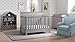 Crib Furniture - 7 Piece Nursery Set with Crib Mattress, Convertible Crib, Dresser, Bookcase, Glider Chair, Changing Top, Crib Sheets, Serta Fall River - Gray/Dove Gray