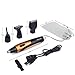 Nose Hair Trimmer, 4 in 1 Rechargeable Nose Trimmer/Beard Trimmer/Eyebrow Trimmer/Sideburn trimmer Wet/Dry Vacuum Grooming Kit Easy to use and clean Rechargeable USB Cable Men Women (Gold+black)
