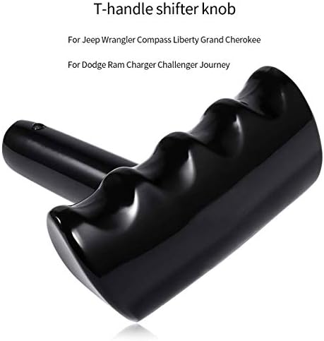 T-Handle Shift Knob for Jeep Wrangler, handle Shifter for Dodge Ram Challenger Charger Caliber, Gear Shift Knob for Jeep Grand Cherokee Liberty, T-handle Shifter knob for Chrysler 300 300c Black