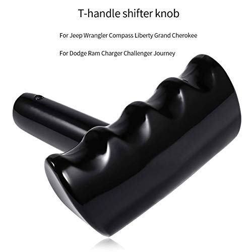T-Handle Shift Knob for Jeep Wrangler, handle Shifter for Dodge Ram Challenger Charger Caliber, Gear Shift Knob for Jeep Grand Cherokee Liberty, T-handle Shifter knob for Chrysler 300 300c Black