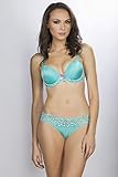 Hers by Herman Women's Ocean Mist Push Up Bra Bikini and Mini Boy Shorts Set