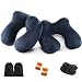 FMAB Travel Pillow,Inflatabl,2PCS with Ear Plugs,Eye Mask,Drawstring Bag and Soft Velvet Neck Support primary