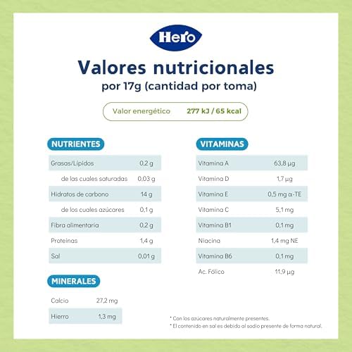 Hero Solo Papilla Crema de Arroz para Bebés Desde 4 Meses, 6 x 220 g