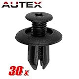 PartsSquare 30pcs Nylon Bumper Car Retainer Clips Plastic Fastener Kits Fender Liner Fastener Rivet Push Retainer Clamps Replacement for Ford Mazda Hyundai