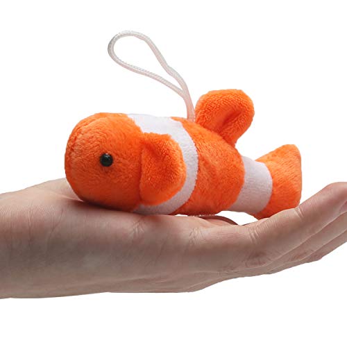 25 Pack Mini Ocean Animal Plush Toys,Sea Creatures Stuffed Toy for Kid Party Favor,Small Keychain Decoration for Christmas Tree,Goody Bag Fillers,Stocking Stuffers,Easter Eggs Fillers,Dog Cat
