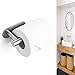 BESy Self Adhesive Toilet Paper Holder Bathroom Paper Toilet Roll Holder Hanger, SUS 304 Stainless Steel, Wall Mount with 3M Tape and Glue Stick, Brushed Nickel Finish