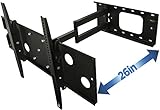 Mount-It! Full Motion TV Mount, Articulating, for LCD/LED Wall Mount Bracket with Swing Out Arm for 32" - 60" Flat Screens, Up to VESA 750x450,175 lb Capacity, Black (MI-319B)