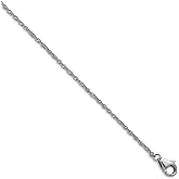 JewelryWeb Solid 950 Platinum 1.1mm Singapore Chain Necklace 16-24 Inch Chain Necklace for Women and Men in