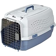 AmazonBasics - Transportín de viaje para mascotas de dos puertas, de carga superior, con lados rígidos, 23 pulgadas