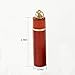 Snuff Bottle with Spoon Vial Necklace Container Pendant with Small Funnel (Red)