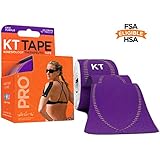 KT Tape Pro Kinesiology Therapeutic Sports Tape, 20 Precut 10 inch Strips, Epic Purple, Latex Free, Water Resistance, Pro & Olympic Choice