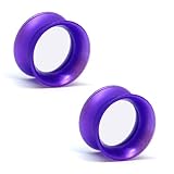 Kaos Softwear Pair of Silicone Double Flared Skin Eyelets: 00g, Wearable Length: 5/16